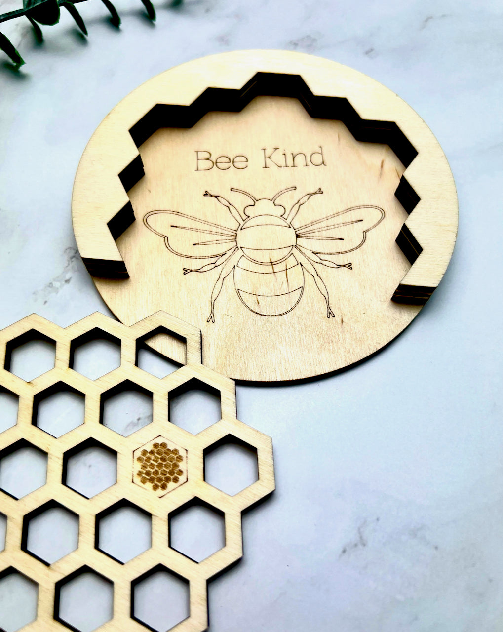 Honeycomb Bee Coasters Set of 6