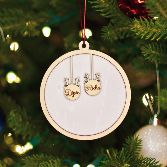 Family Personalized Christmas Ornament - upto 11 names